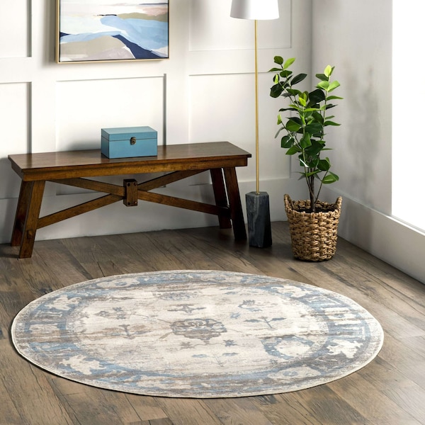 Nuloom Vintage Brandi Floral Fringe Area Rug 5ft KHMC21A-R505 - main